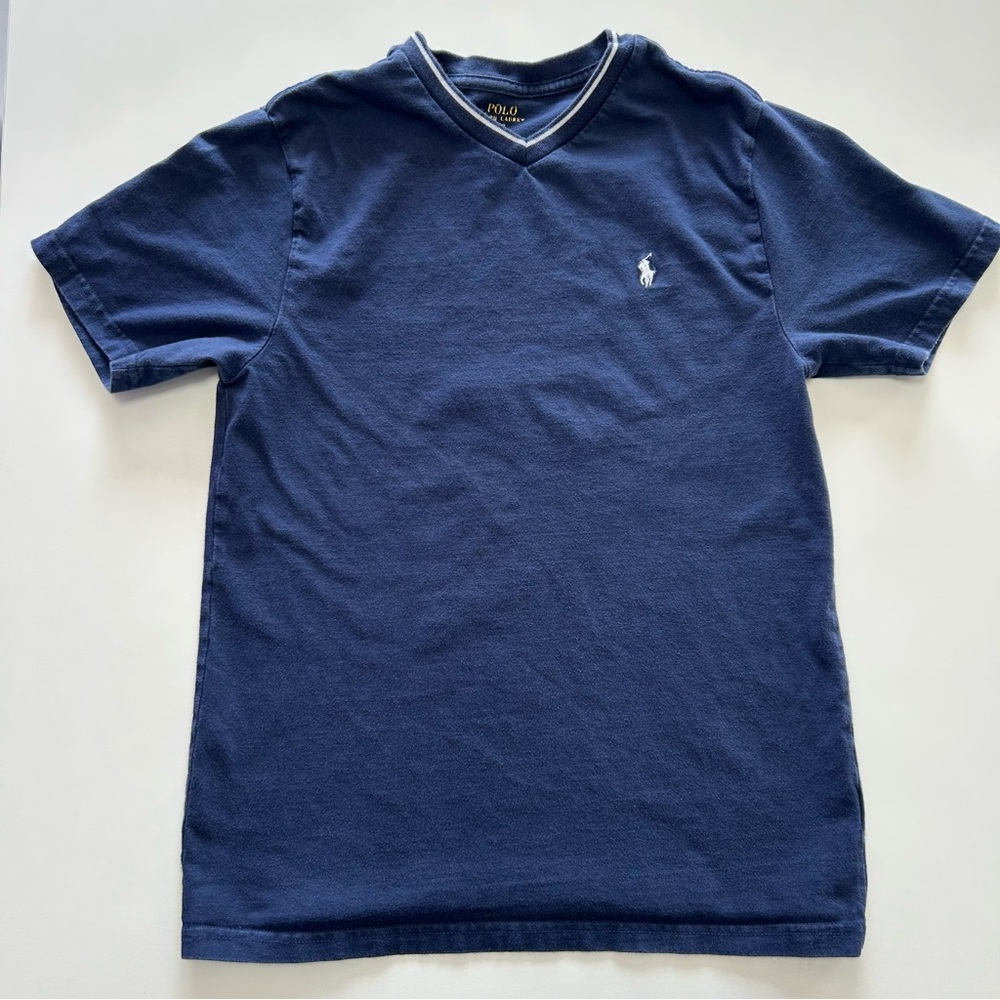 Polo by Ralph Lauren Navy V-Neck Shirt